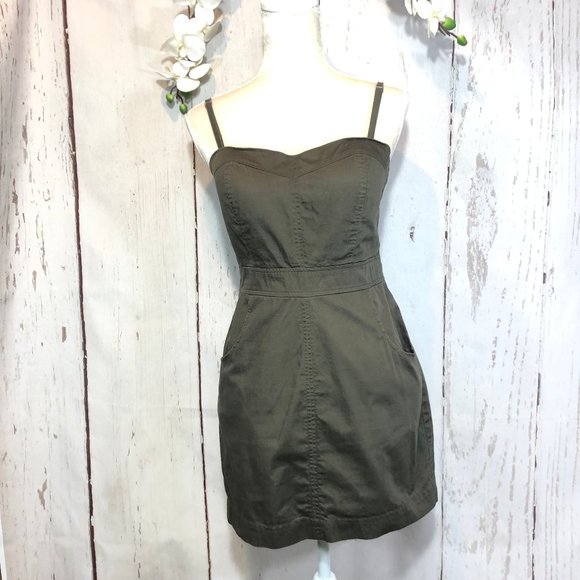 Forever 21 Dresses & Skirts - 5x25🎁🎁🎁21 SLEEVELESS MINI OLIVE DRESS SIZE L/G